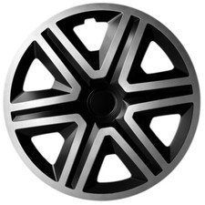 4x14'' Wheel trims fit Fiat 500 Punto Panda - 14'' brand new silver/black