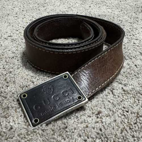 Vintage gucci brown leather - brown,