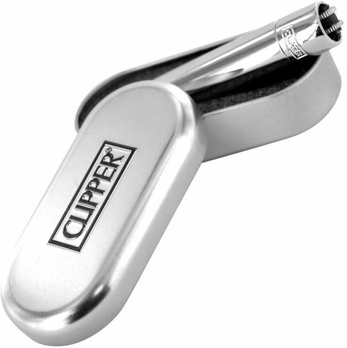 Metal silver clipper lighter - metal,