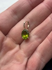 9ct Gold Peridot Pendant Birmingham Hallmark