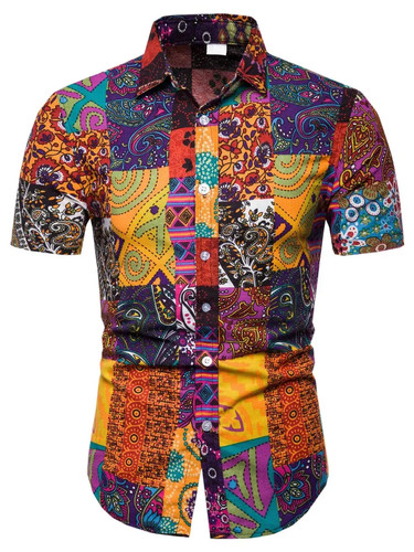Mens 70s canvas beach shirt - mens,