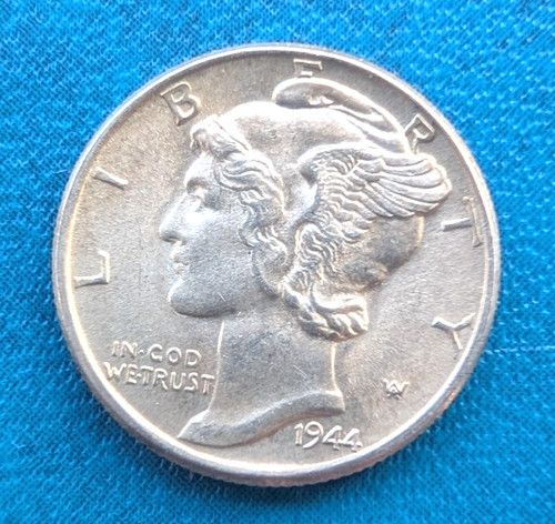 1944 usa mercury silver - -,
