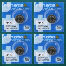 4 Renata Watch Battery All Sizes 377 395 390 CR2032 CR2025 CR2016 1632 Batteries