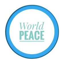 World Peace Button Badge 25mm