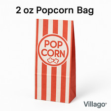 2 oz Popcorn Bags Red & White