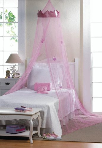 Pink princess over bed canopy - pink,
