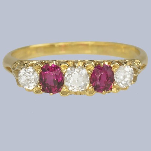 Victorian ruby diamond - diamond, ring