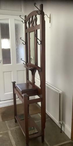 Antique wooden hall - stand, with