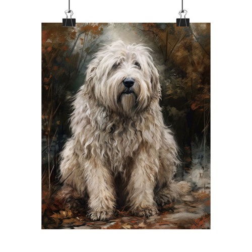 Komondor dog art print - dog,