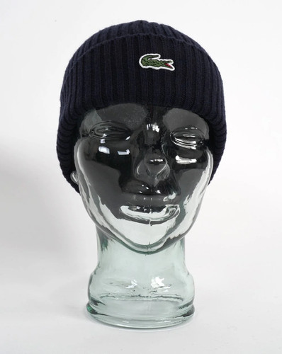 Lacoste ribbed wool beanie - wool,