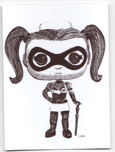 Aceo ink art sketch card - aceo,