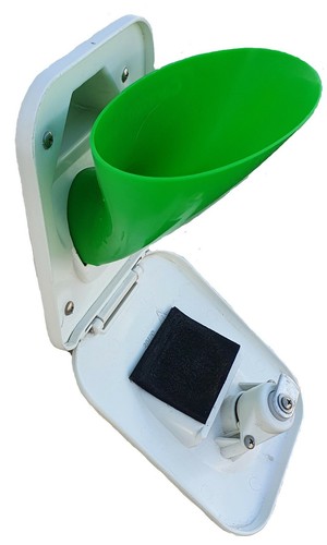 Toilet chemical funnel - , for