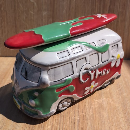 Campervan cymru money box - money,