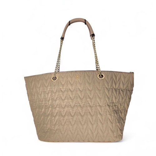 Ann taylor quilted - beige, tote