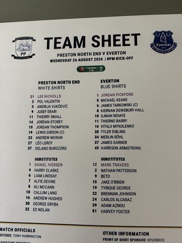 Preston north end everton - preston, v