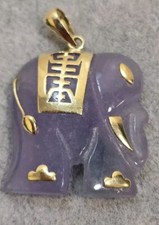 35,0ct Lavender Jade Elephant