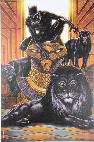 Black panther art - black,