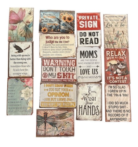 Lot 12 retro metal - lot,