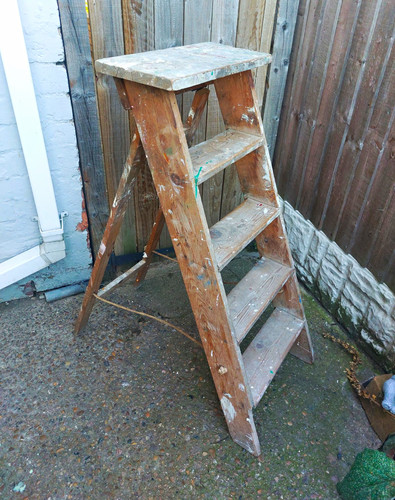 Vintage wooden steps - vintage,
