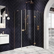 Scudo Athena Hinged Quadrant Brushed Brass Finish Pack ATHQUADPACKBB TRIMS ONLY