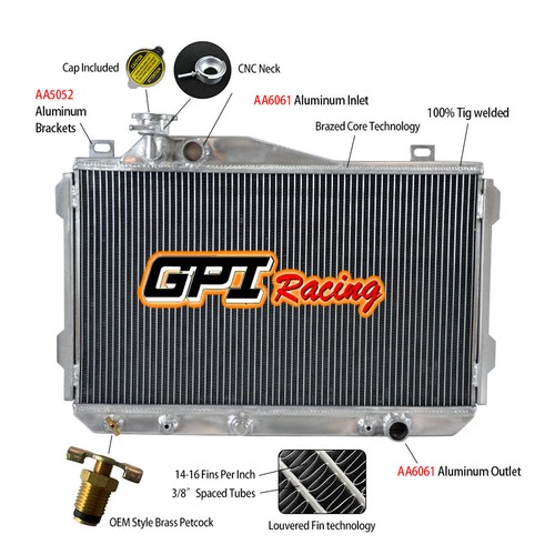 Aluminum radiator for toyota - aluminum,