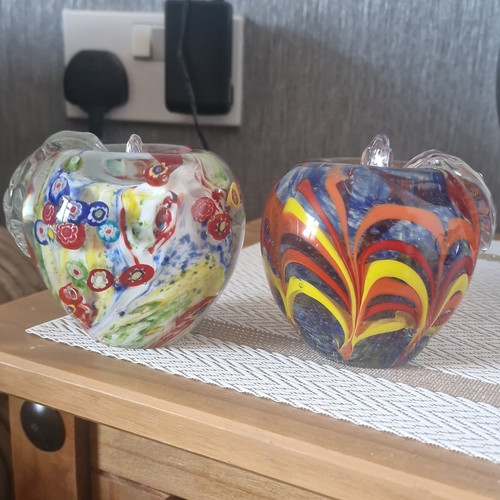 Art glass apple - glass,