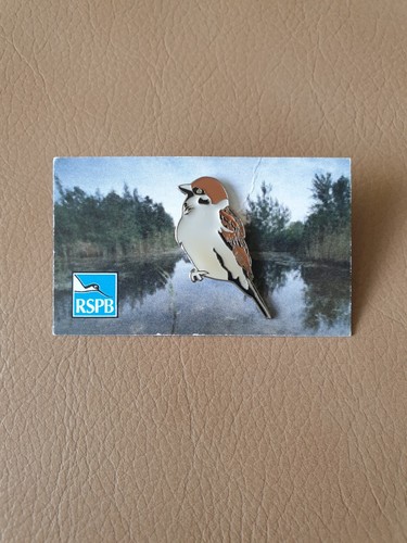 Rspb tree sparrow enamel pin - enamel,
