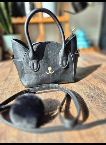 Black cat handbag mini - cat, |