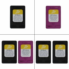 Refilled HP 301 Black / Colour Ink Cartridges For DeskJet 3050A Inkjet Printer