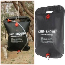 20L SOLAR SHOWER BAG PORTABLE CAMPING WATER BAG SUN COMPACT HEATED OUTDOOR POWER