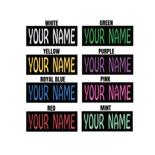 Custom embroidered name - custom, tag