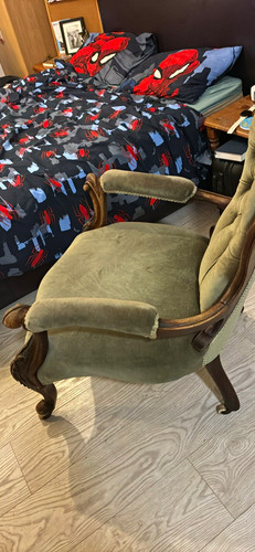 Green velvet upholstered - velvet,