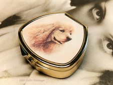 American Cocker Spaniel Dog-5cm-vintage pill box-0b