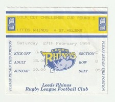 27/02/1999 Rugby League Ticket