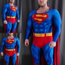 2025 Superman Cosplay Jumpsuit
