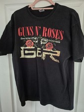 Vintage Y2K Guns N Roses 2006 Tour T Shirt Black Size Large