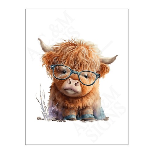 Highland cow wall art metal - wall,