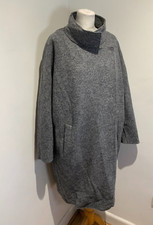 OSKA Over Sized Coat Size 1 UK 10 12 14 VGC Boiled Virgin Wool lined lagenlook