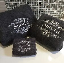 Personalised and Monogrammed Towels, Lace Monogram Towels, All Sizes