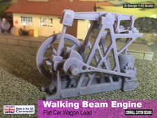 0 Gauge  Railway - Walking Beam Engine Model -Wagon Load  scenery 7mm  diorama