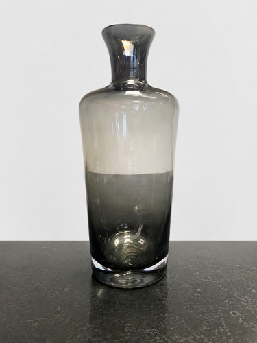 Smoked glass vase - vase, grey