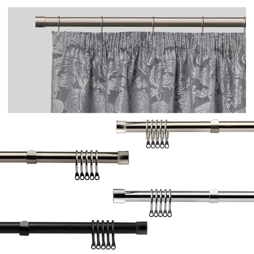 Extendable curtain poles with - poles,