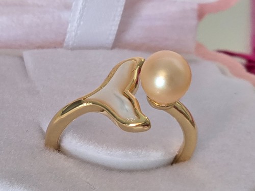18k gold mermaid - gold, ring