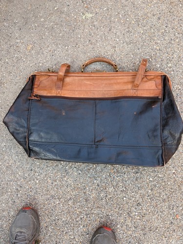 Vintage leather holdall bag - vintage,