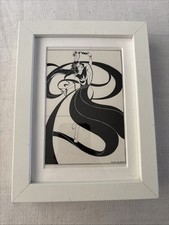 Aubrey Beardsley Oriental Dancer 1896 Postcard Print In A Chunky White Frame