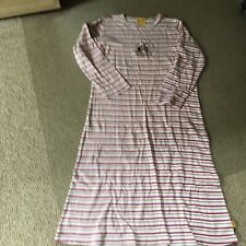 Steiff Night Gown, Horse Riding Girl Pyjama Pink Striped Size 140 UK 10 Years