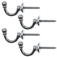 4 x CHROME BALL END CURTAIN
