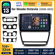 For Skoda Octavia 2008-13 Android Auto Head Unit Carplay Radio GPS SATNav BT DAB