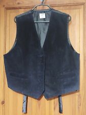 Vintage black genuine suede ethnic gypsy hippie boho festival waistcoat 16