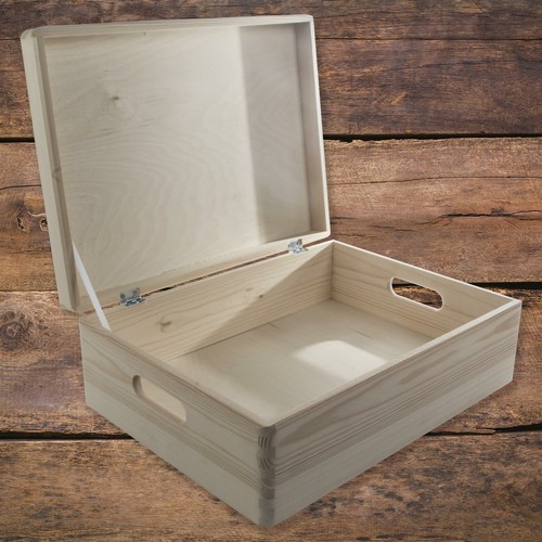 Unpainted plain wooden storage - unpainted,